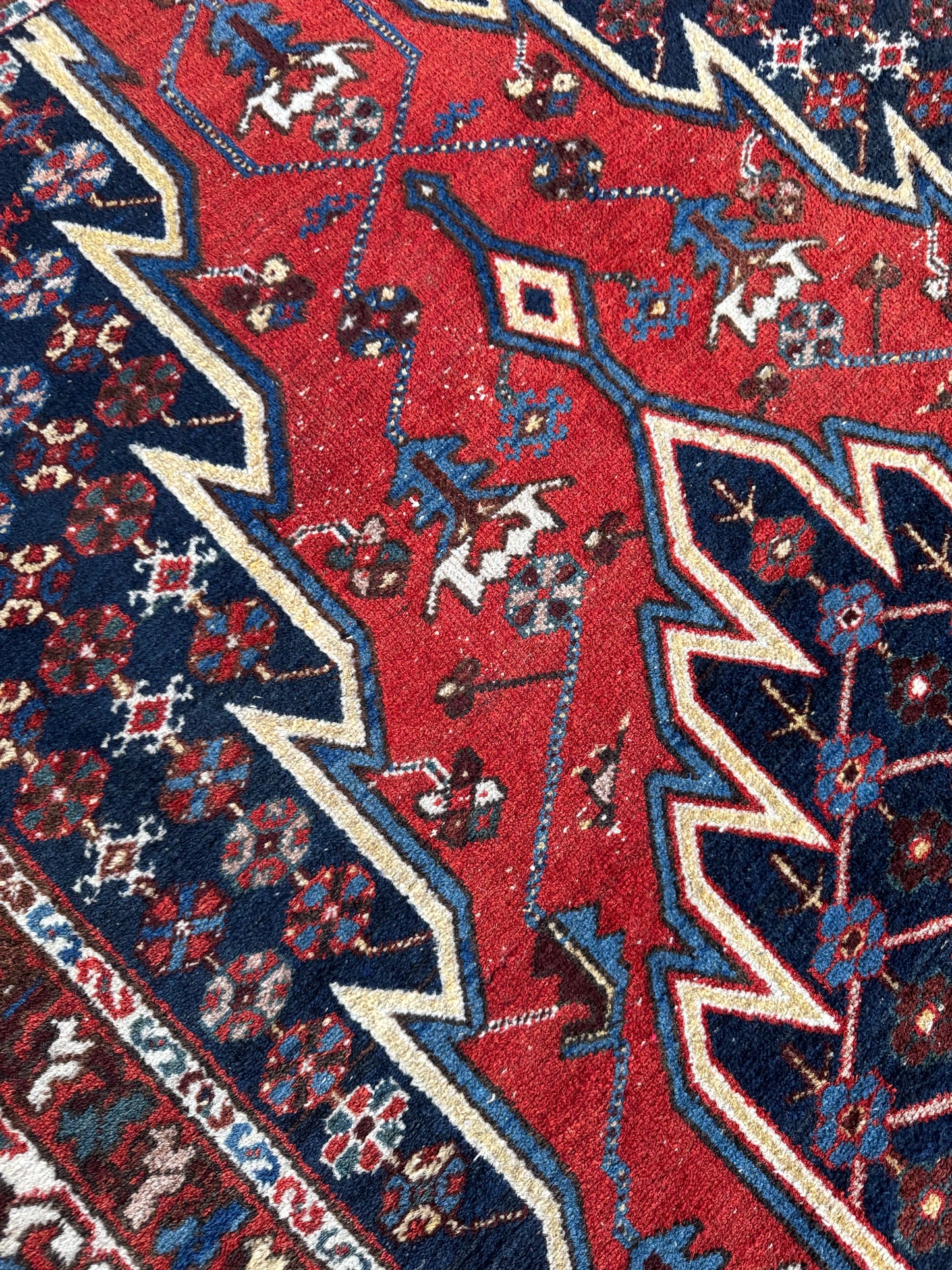 Handmade Persian Mazlaghan 200 x 130 cm | 6.56 x 4.27 ft