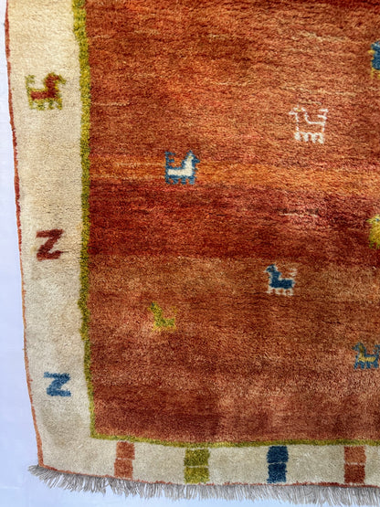 Handmade Persian Gabbeh 190 x 107 cm | 6.23 x 3.51 ft