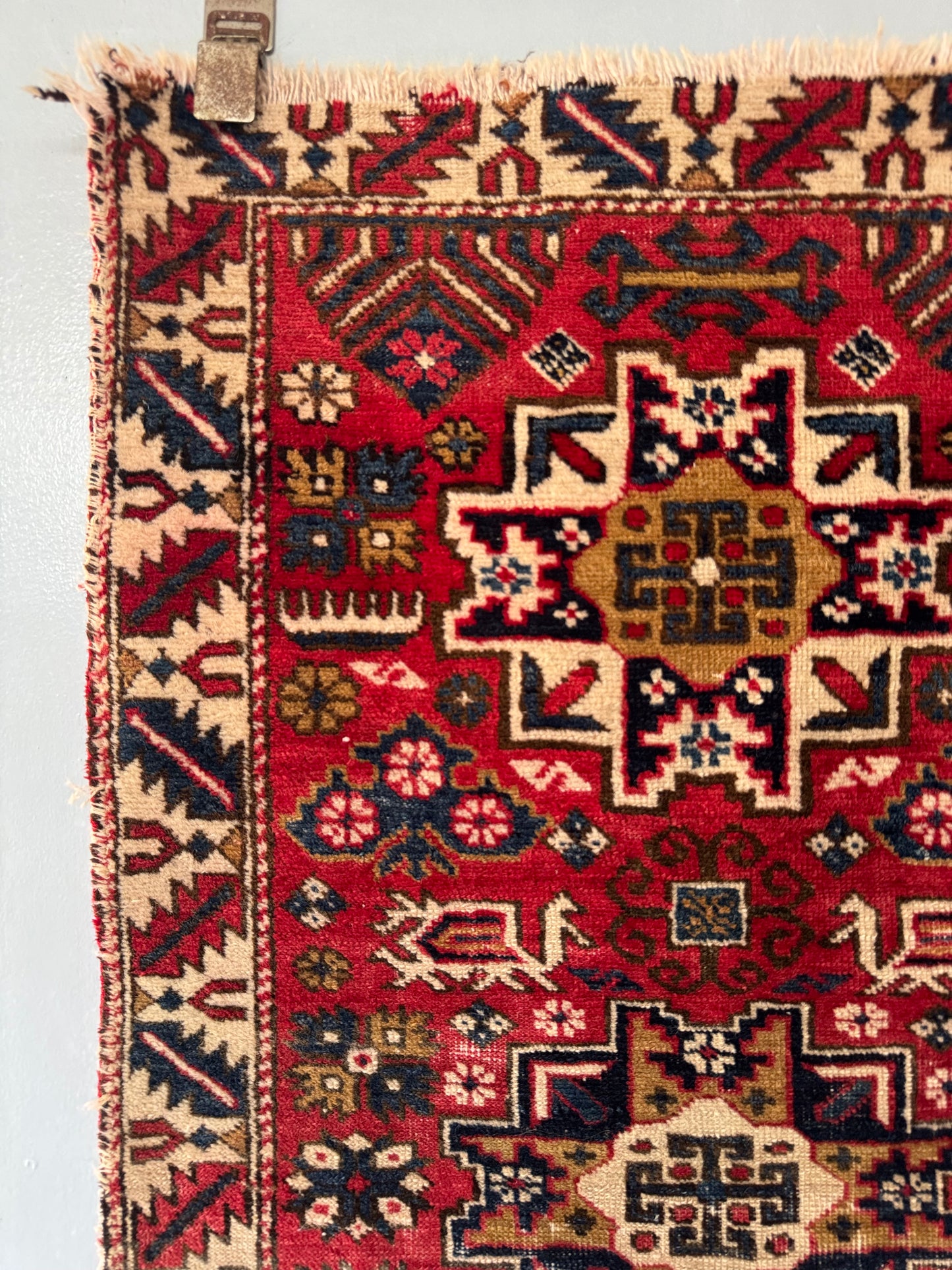 Handmade Kazak Lezgi Rug 107 x 64 cm | 3.51 x 2.1 ft