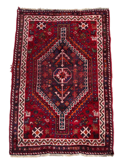 📌 RESERVED Handmade Persian Shiraz 113 x 77 cm | 3.71 x 2.53 ft