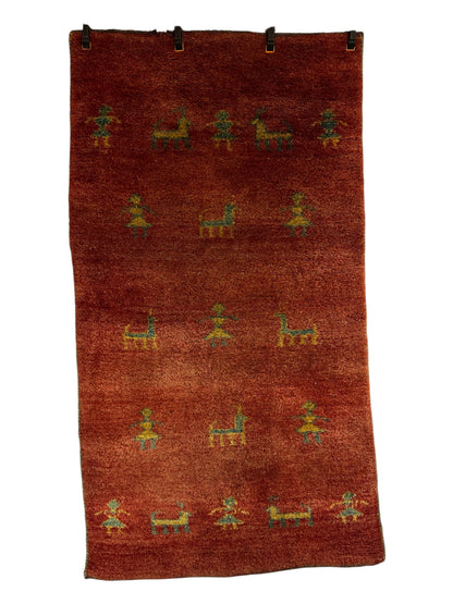 Handmade Persian Gabbeh 173 x 98 cm | 5.68 x 3.22 ft