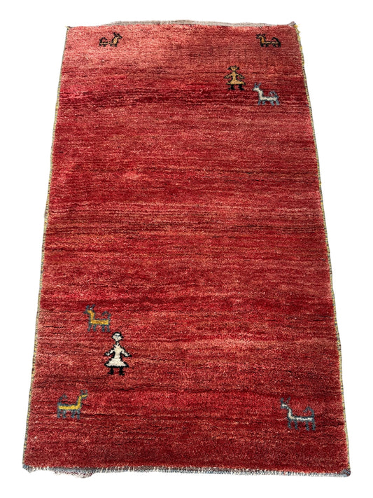 Handmade Persian Gabbeh 165 x 97 cm | 5.41 x 3.18 ft