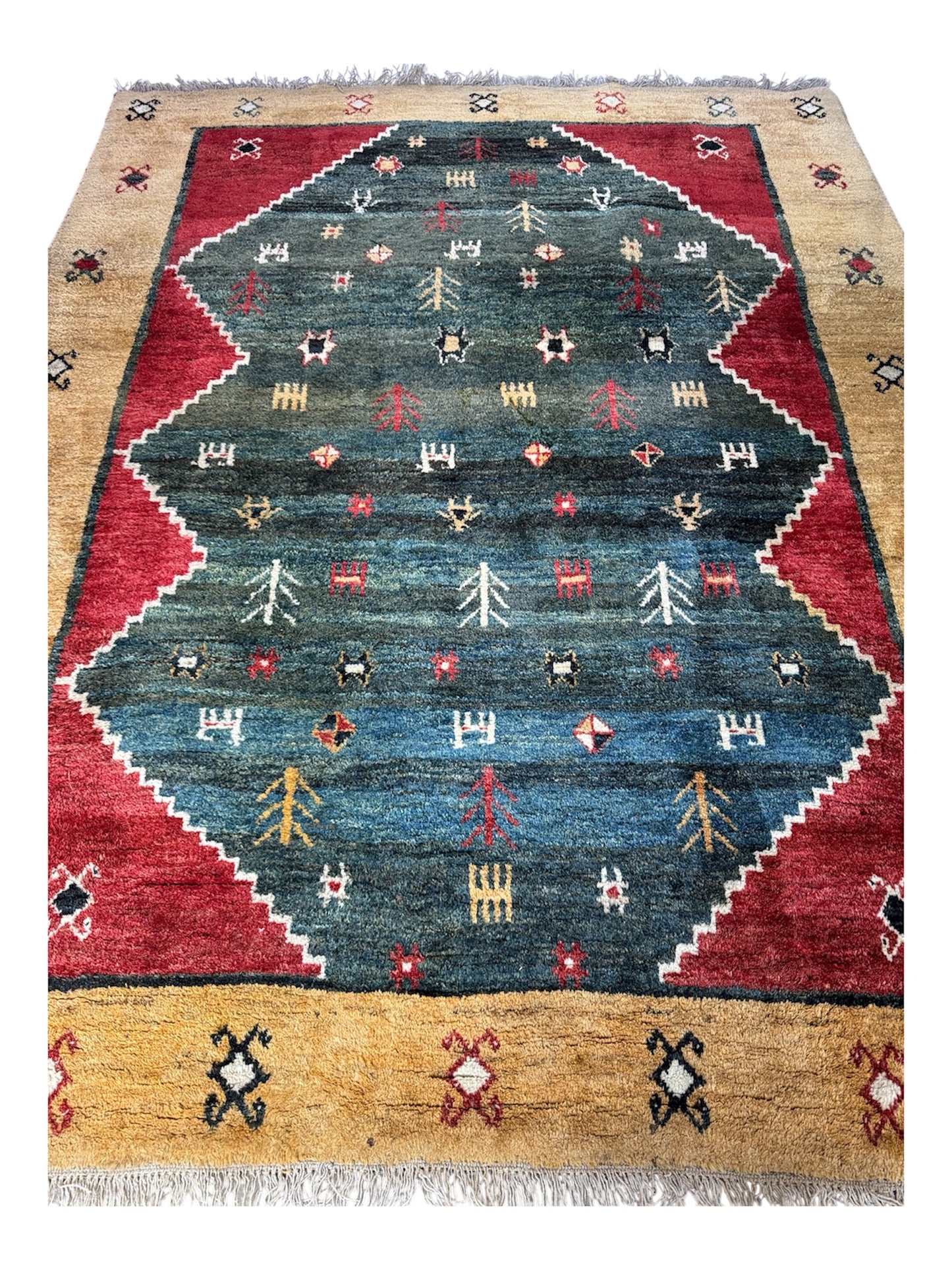 Handmade Persian Gabbeh 265 x 210 cm | 8.69 x 6.89 ft