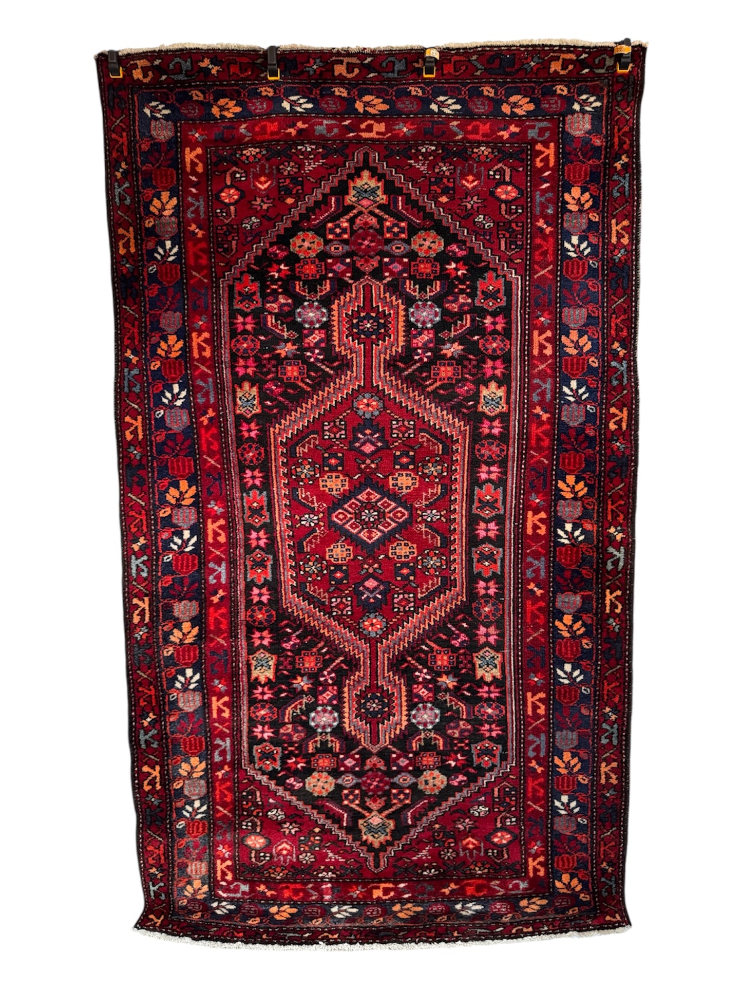 Handmade Persian Hamadan Rug 220 x 126 cm | | 7.2 x 4.1 ft