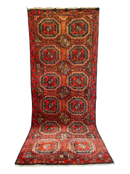 Handmade Ersari Runner 303 x 126 cm | 9.9 x 4.1 ft