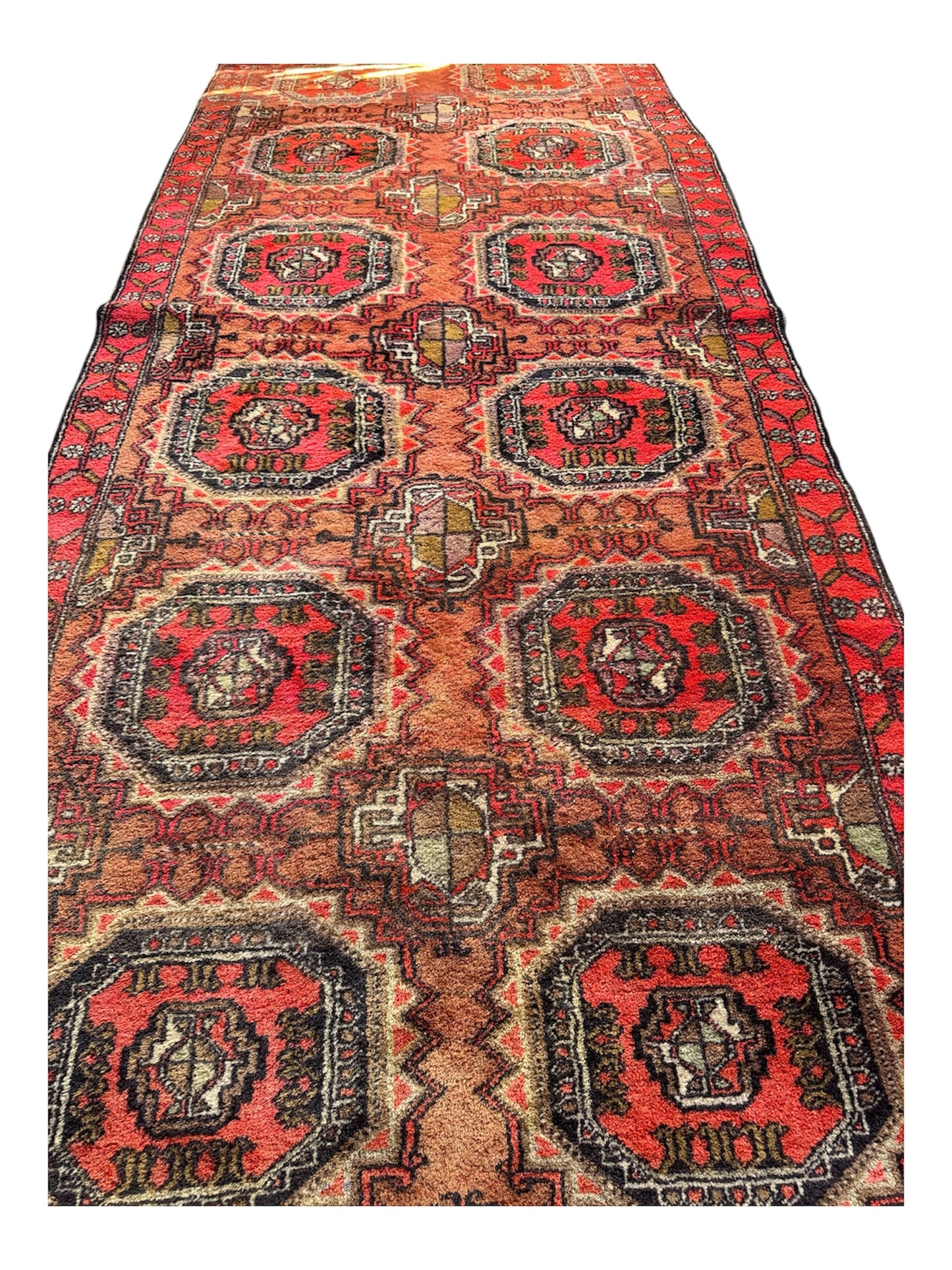Handmade Ersari Runner 303 x 126 cm | 9.9 x 4.1 ft