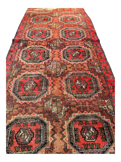 Handmade Ersari Runner 303 x 126 cm | 9.9 x 4.1 ft