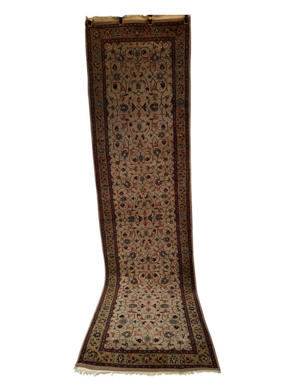 Handmade Indo Tabriz Runner 300 x 79 cm | 9.8 x 2.6 ft