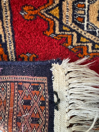 Handmade Bokhara Rug 2.1 x 2.1 ft