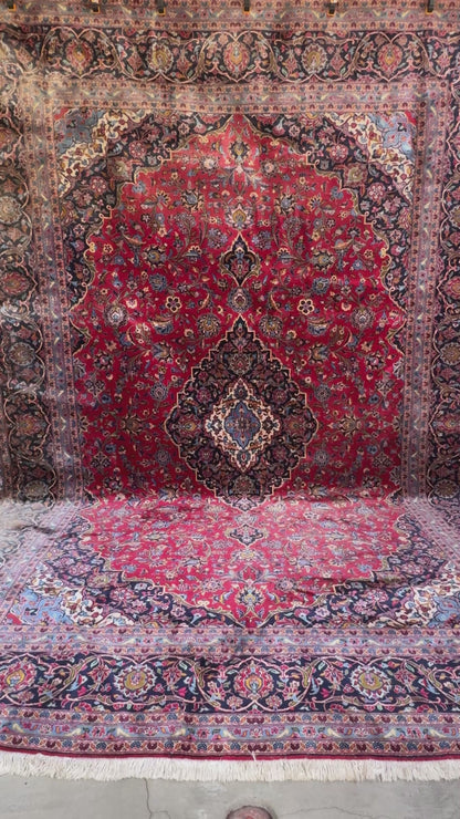 Handmade Persian Kashan 350 x 246 cm | 11.48 x 8.07 ft
