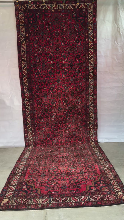 Handmade Persian Hosseinabad Runner 350 x 115 cm | 11.5 x 3.8 ft