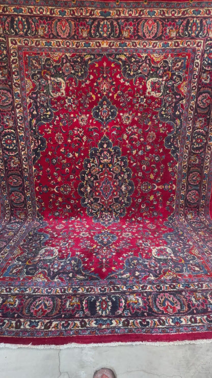 Handmade Persian Mashad 350 x 246 cm | 11.5 x 8.1 ft