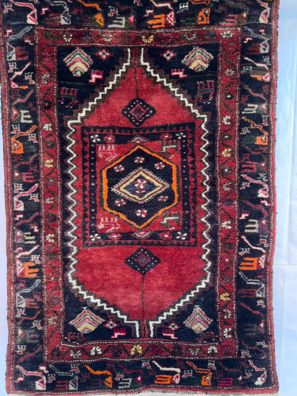 Handmade Persian Hamadan Rug 150 x 95 cm | 4.92 x 3.12 ft