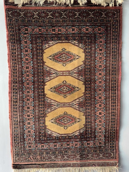 Handmade Bokhara Rug 3.15 x 2 ft