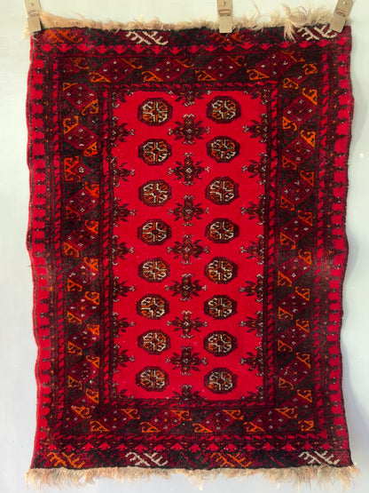 Handmade Afghan Kunduz 4.2 x 2.8 ft