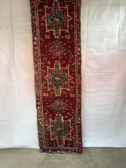 Handmade Persian Karaja Runner 210 x 63 cm | 6.89 x 2.07 ft