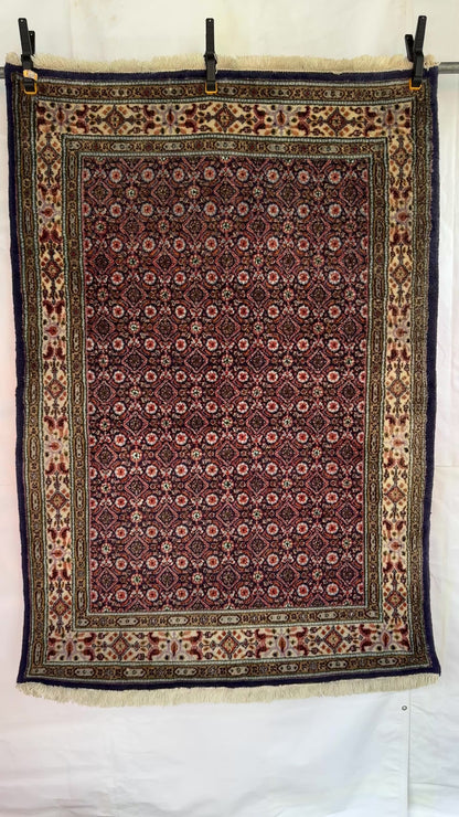 Handmade Persian Moud Rug150 x 105 cm | 4.9 x 3.4 ft
