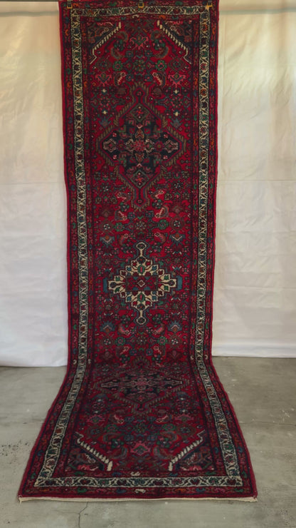 Handmade Persian Jozan Runner 333 x 90 cm | 11 x 3 ft