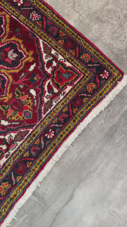 📌 RESERVED Handmade Persian Heriz Rug 100 x 78 cm | 3.3 x 2.6 ft